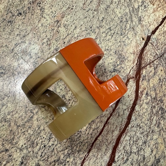 HERMES ano Buffalo horn resin cuff bracelet - Picture 1 of 3